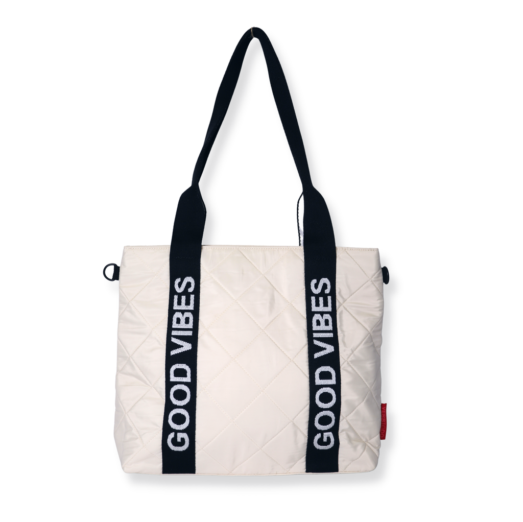 PUFFY SHOPPER white