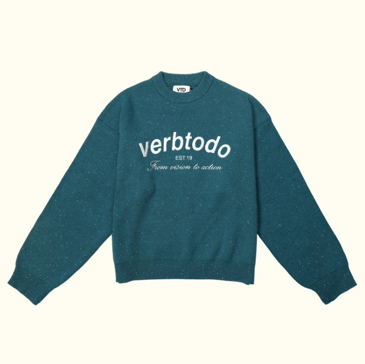 KNITWEAR OVERSIZE VTD LIGHT BLUE M